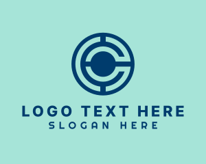 Letter C - Digital Maze Letter C logo design
