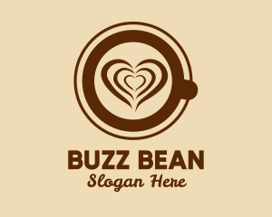 Heart Latte Art Coffee  logo design