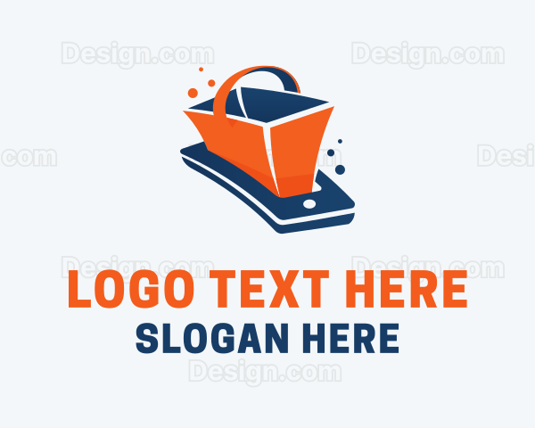 Online Shopping Mobile Logo