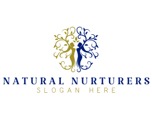 Nature Woman Plant  logo design