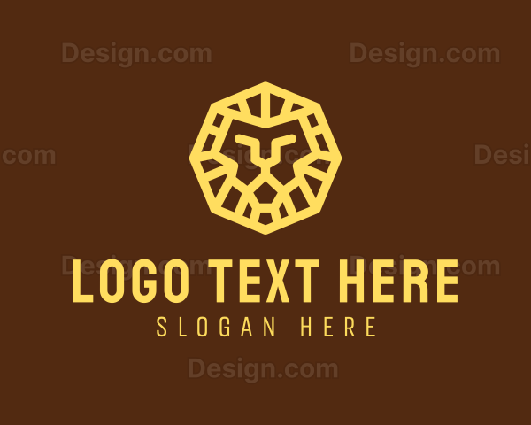 Geometric Lion Animal Logo