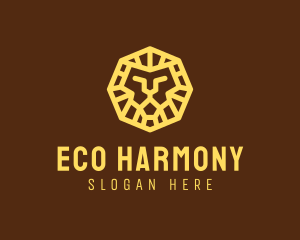 Geometric Lion Animal logo