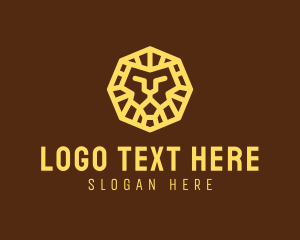 Geometric Lion Animal logo