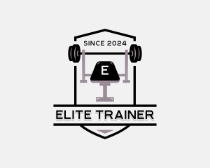 Barbell Weightlifting Trainer logo design