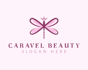 Feminine Beauty Dragonfly logo design