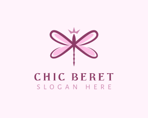 Feminine Beauty Dragonfly logo design