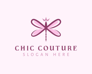 Feminine Beauty Dragonfly logo design