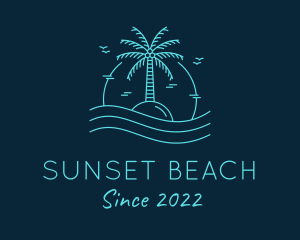 Sunset Island Beach Resort  logo design