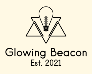 Geometric Light Bulb logo