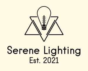 Geometric Light Bulb logo