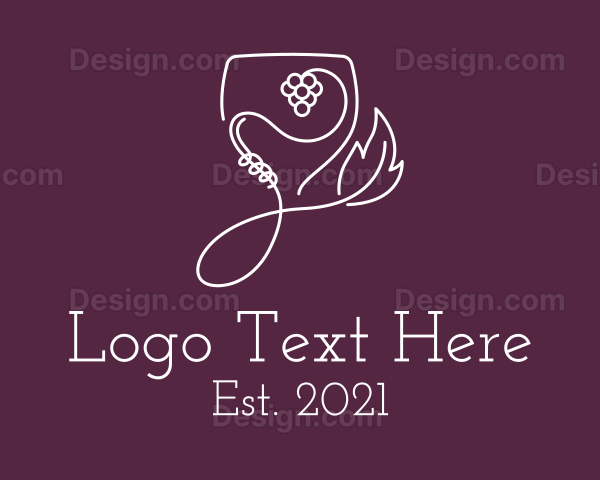 Grape Wine Glass Logo