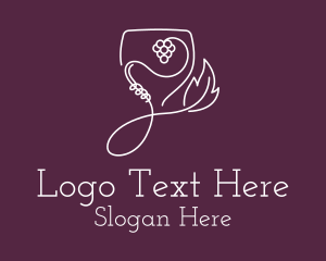 Grape Wine Glass Logo