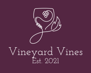 Grape Wine Glass logo