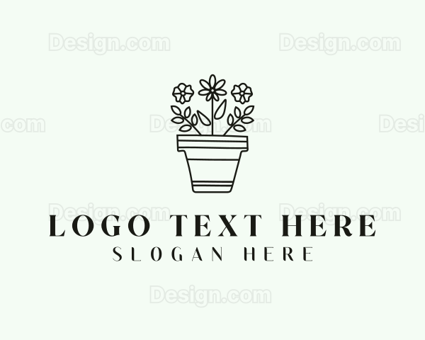 Garden Flower Vase Logo