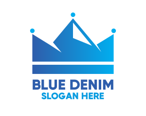 Blue Crown Mountain logo design