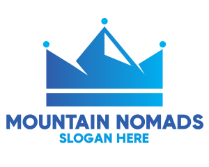 Blue Crown Mountain logo design