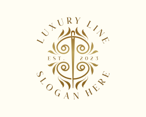 Luxury Sewing Needle logo design