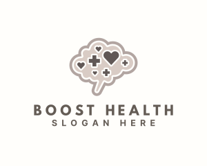 Mental Health Brain Wellness logo design