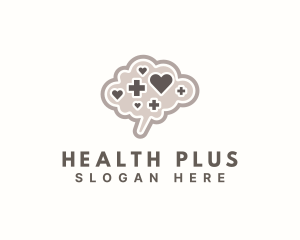 Mental Health Brain Wellness logo design