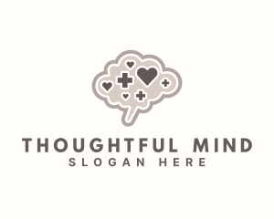 Mental Health Brain Wellness logo design