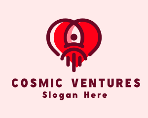 Space Rocket Heart logo