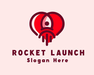 Space Rocket Heart logo