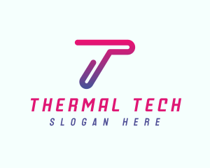 Modern Tech Network Letter T logo design