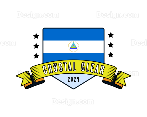 Nicaragua Flag Tourism Logo