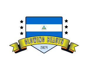 Nicaragua Flag Tourism Logo