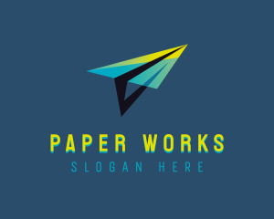 Logistics Paper Plane logo design