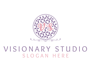 Round Floral Blossom logo