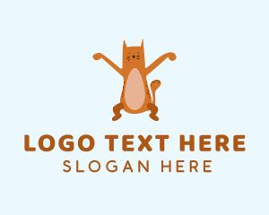 Playful Cat Letter X logo