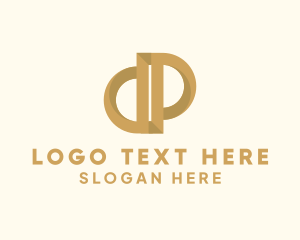 Elegant Bronze Letter P logo