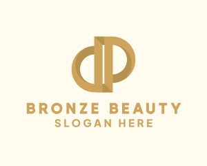 Elegant Bronze Letter P logo