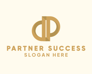 Elegant Bronze Letter P logo