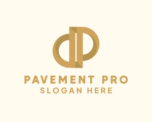 Elegant Bronze Letter P logo design