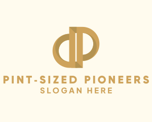 Elegant Bronze Letter P logo design