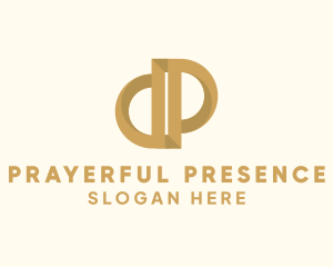 Elegant Bronze Letter P logo design