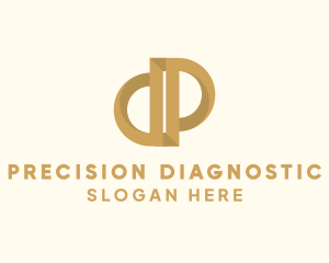 Elegant Bronze Letter P logo design