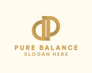 Elegant Bronze Letter P logo design