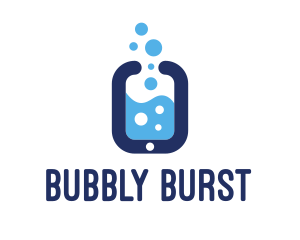 Smartphone Water Bubbles logo design