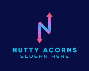 Sales Arrow Letter N logo design