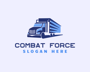 Logistics Trailer Truck logo