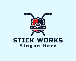 Hockey Sports Shield logo design