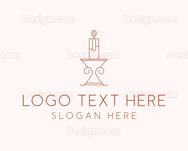 Candle Interior Design Decor Logo