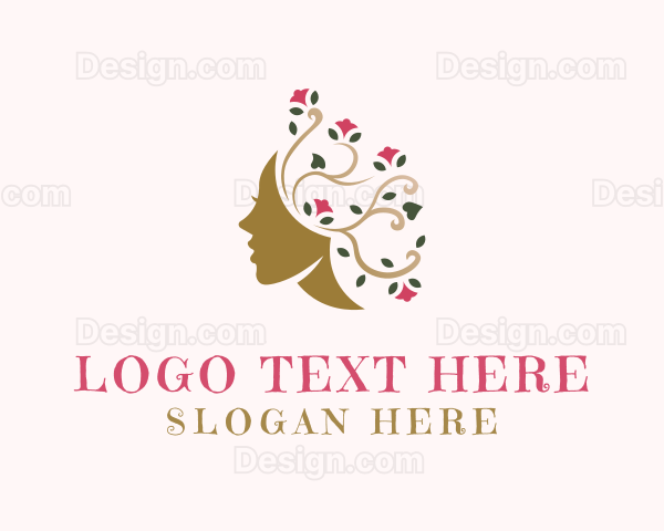 Floral Hair Salon Logo