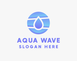 Circle Water Droplet logo