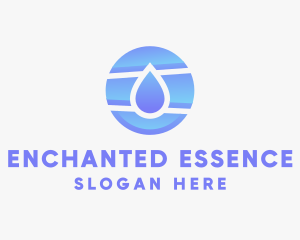 Circle Water Droplet logo design