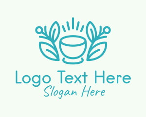 Decaf - Organic Coffee Cup logo design