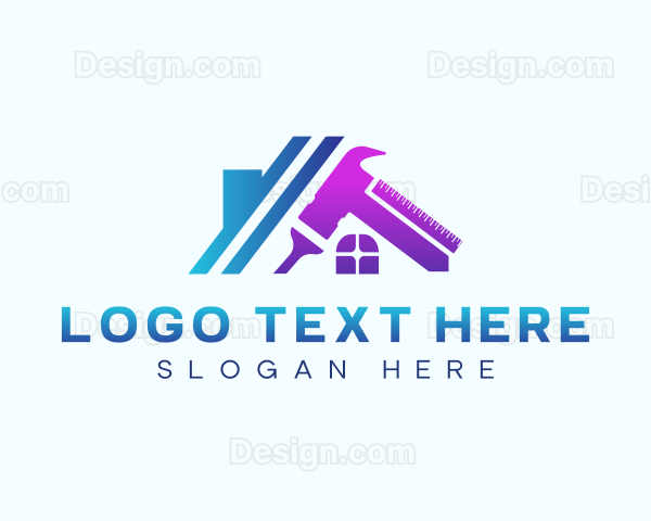 Roof Construction Repair Logo